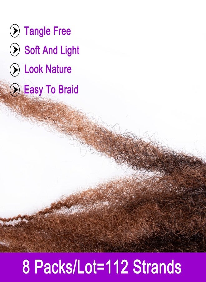 ZRQ 8 Packs Marley Hair 24 Inch Springy Afro Kinky Marley Twist Braiding Hair, Ombre Marley Twist Curly Hair,Brown Curly Twist Marley Hair Extensions (T30#,8 Packs) - Image 5